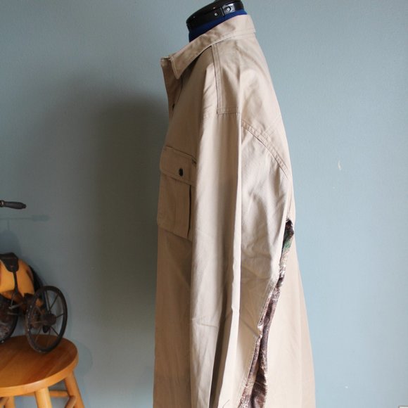 Wrangler Pro Gear Mens Beige/Camo L/S Button Down Shirt ~XL Tall~ RN 130273 - Picture 4 of 9